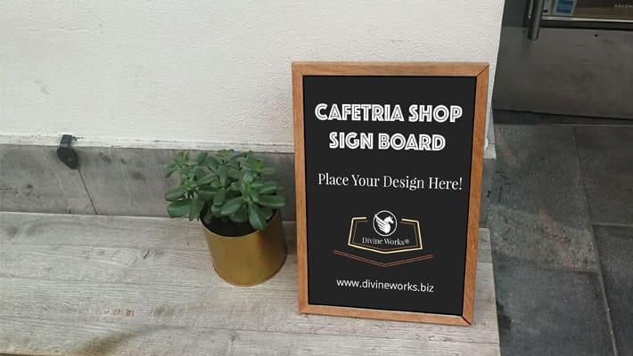 Free Outdoor Shop Board Mockup