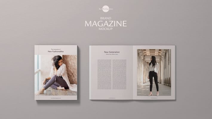 Free PSD Brand Magazine Mockup