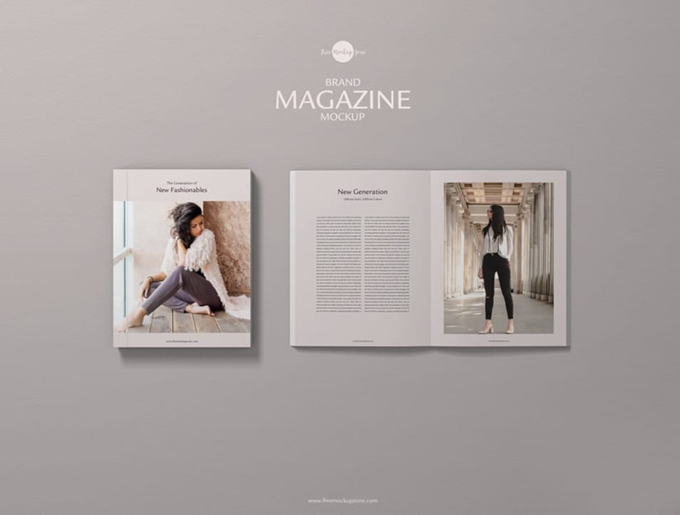 Free PSD Brand Magazine Mockup