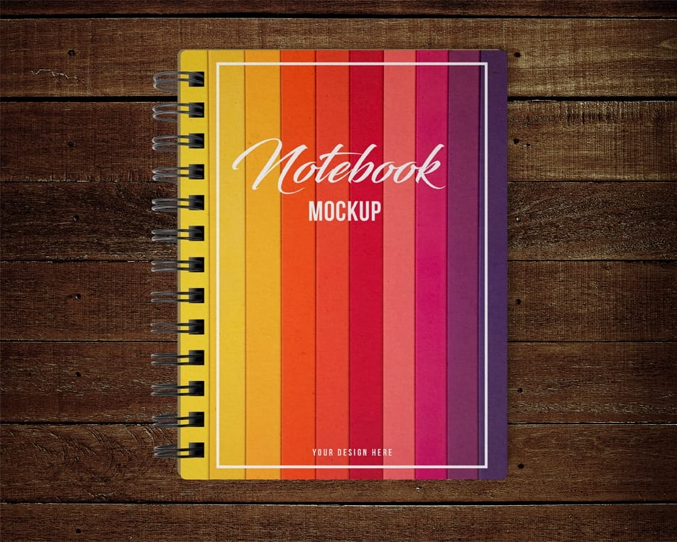 Free PSD Notebook Mockup