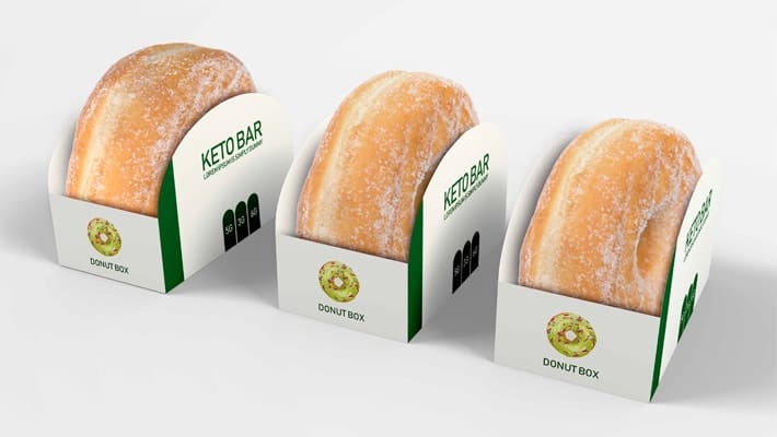 Free Paper Donut Box Packaging Mock Up