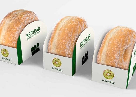 Free Paper Donut Box Packaging Mock Up