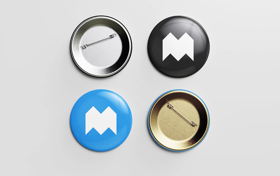 Free Pin Button Mockup