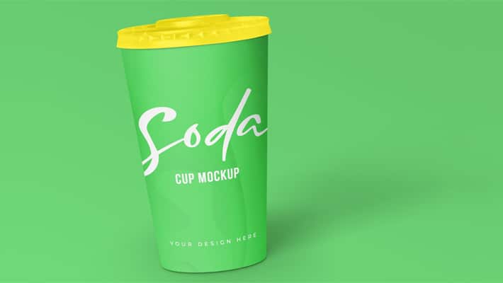 Free Soda Cup Mockup
