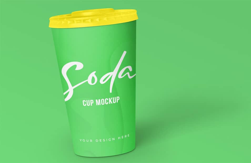 Free Soda Cup Mockup