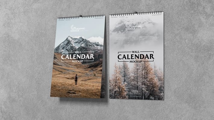 Free 11×17 Wall Calendar Mockup
