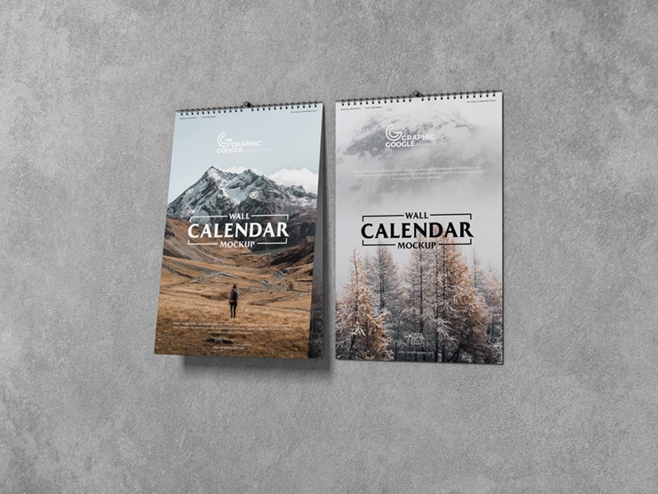 Free 11×17 Wall Calendar Mockup