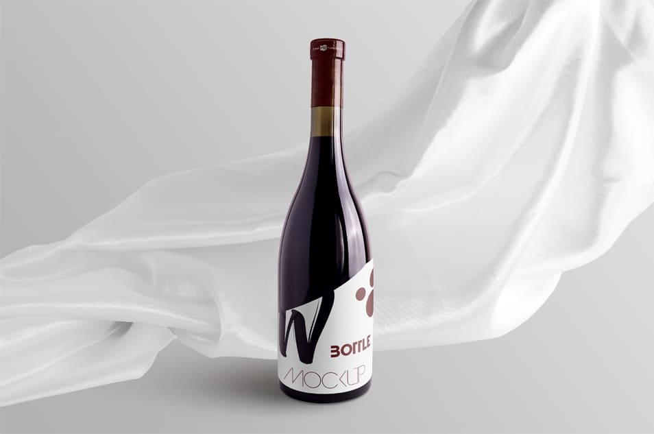 Free Wine Bottle Mockup Set
