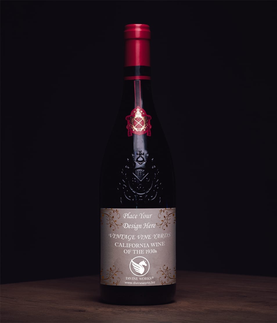 Free Wine Bottle Mockup