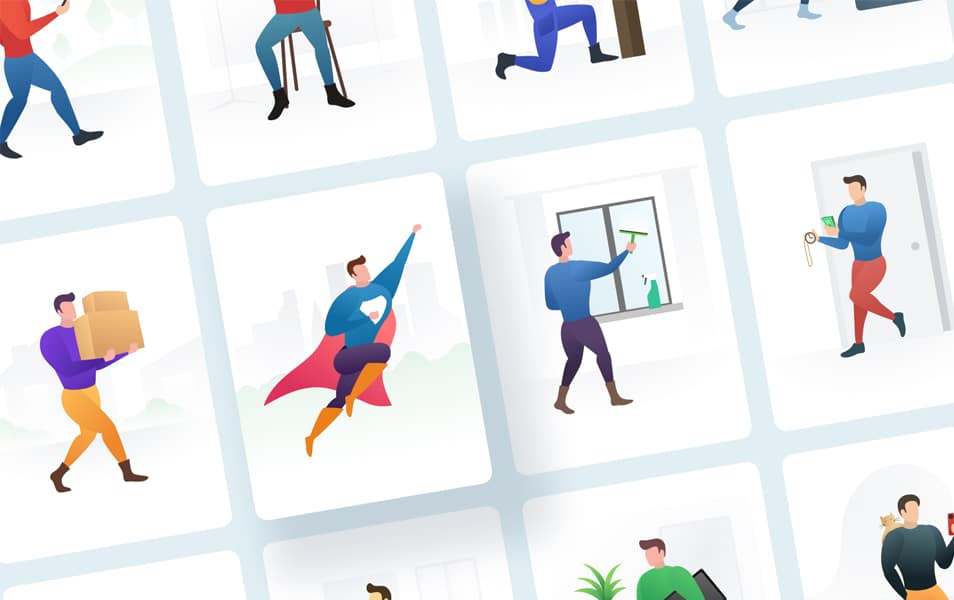 Free illustrations pack "Your Home Helper"