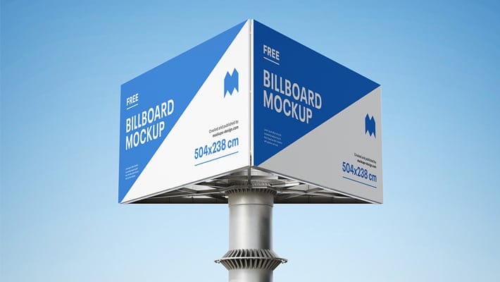 Free Triple Billboard Mockup