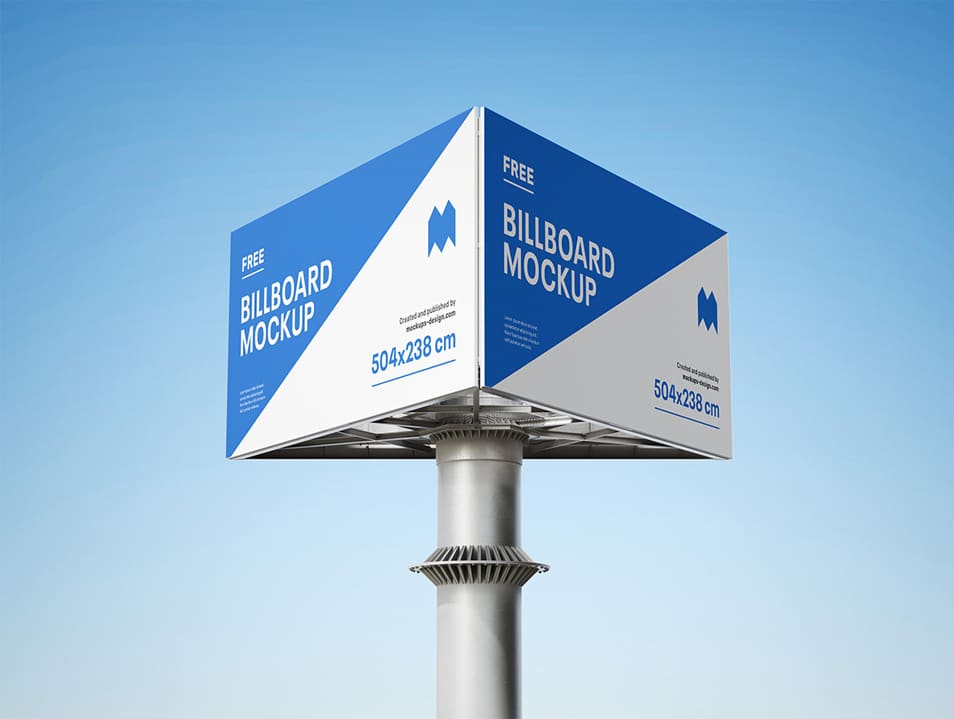 Free Triple Billboard Mockup