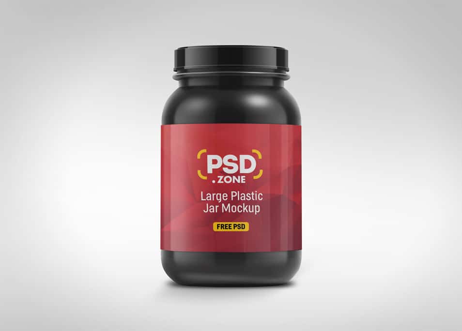 Large Plastic Jar Mockup PSD