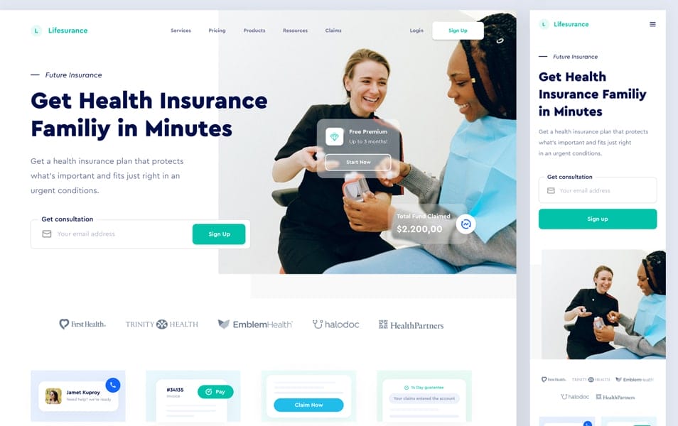 Lifesurance Landing Page