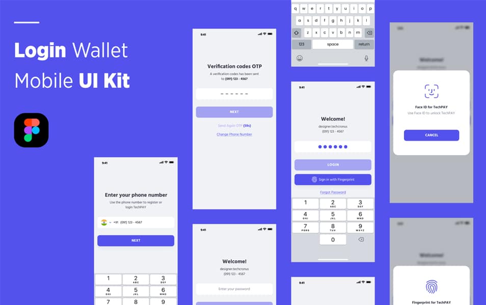 Login Wallet Mobile UI Kit