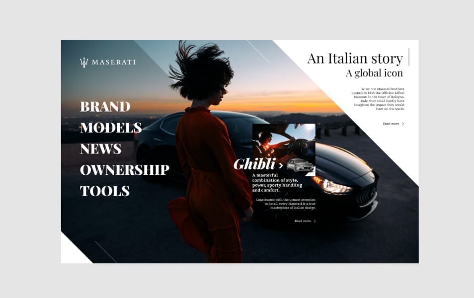 Maserati Promo Site Figma Smart Animate