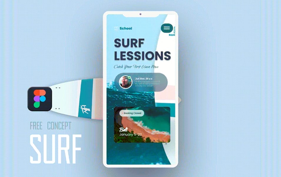 Mobile Surf App Concept