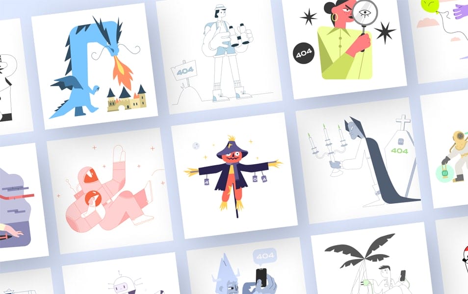 Open-source Catchy illustrations for Error Pages