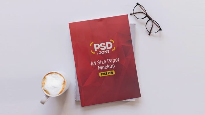 PSD A4 Size Paper Mockup