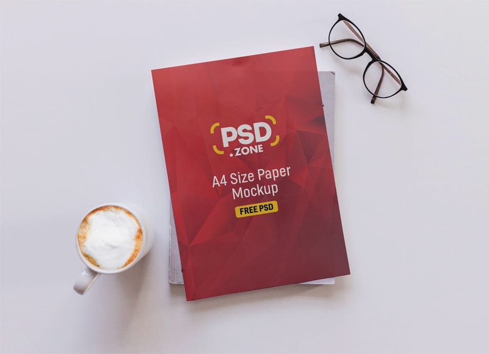 PSD A4 Size Paper Mockup