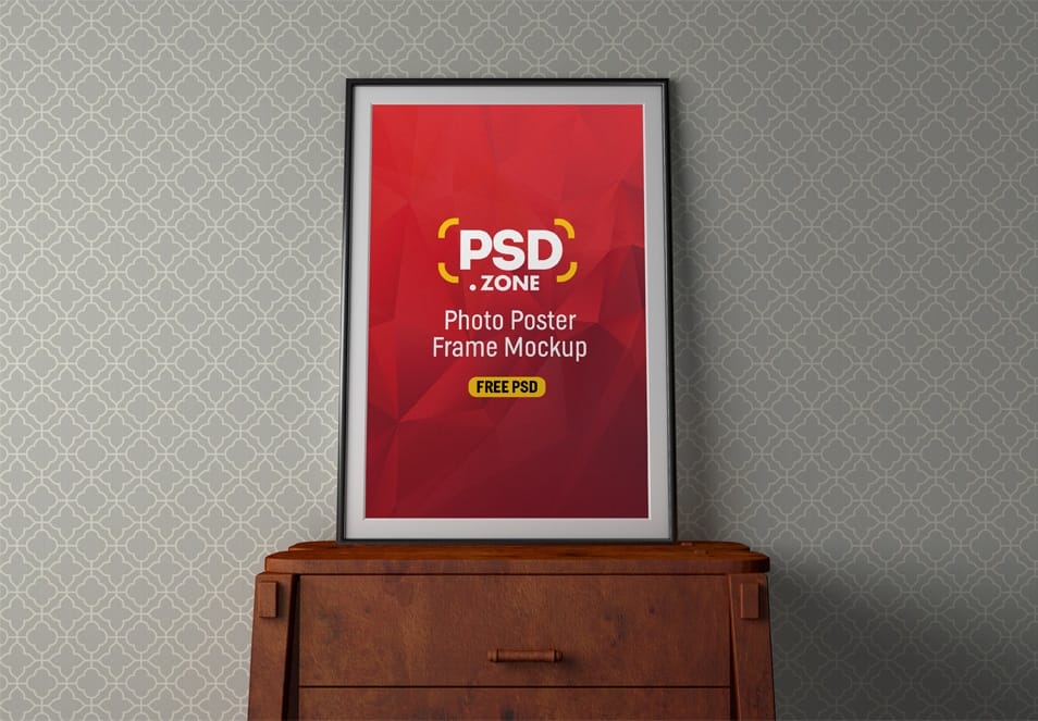 PSD Photo Poster Frame Mockup