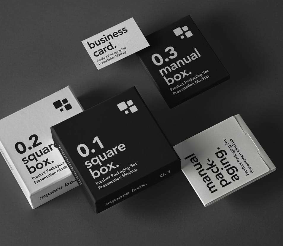 PSD Product Packaging Mockup Set