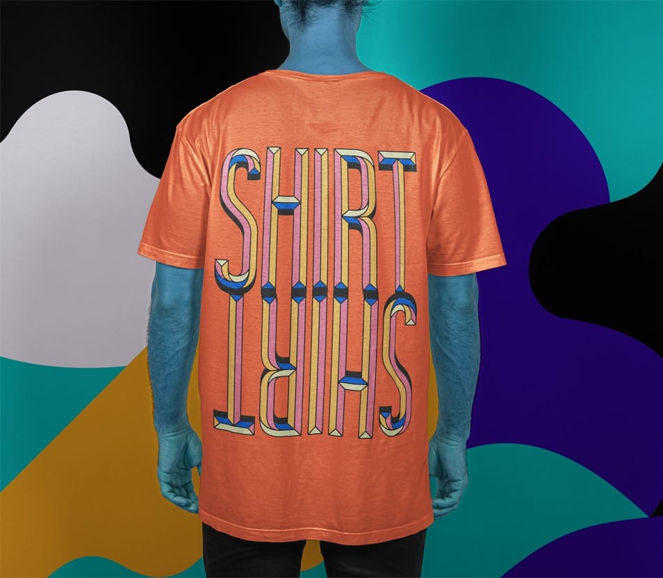 PSD T-shirt Man Mockup Scene