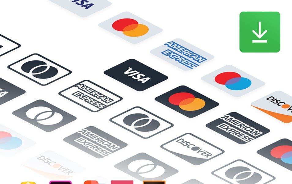 Payment Methods Credit Card Icon Set