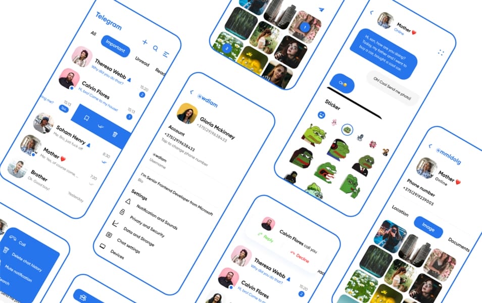 Redesign Telegram | Free UI Kit for Figma