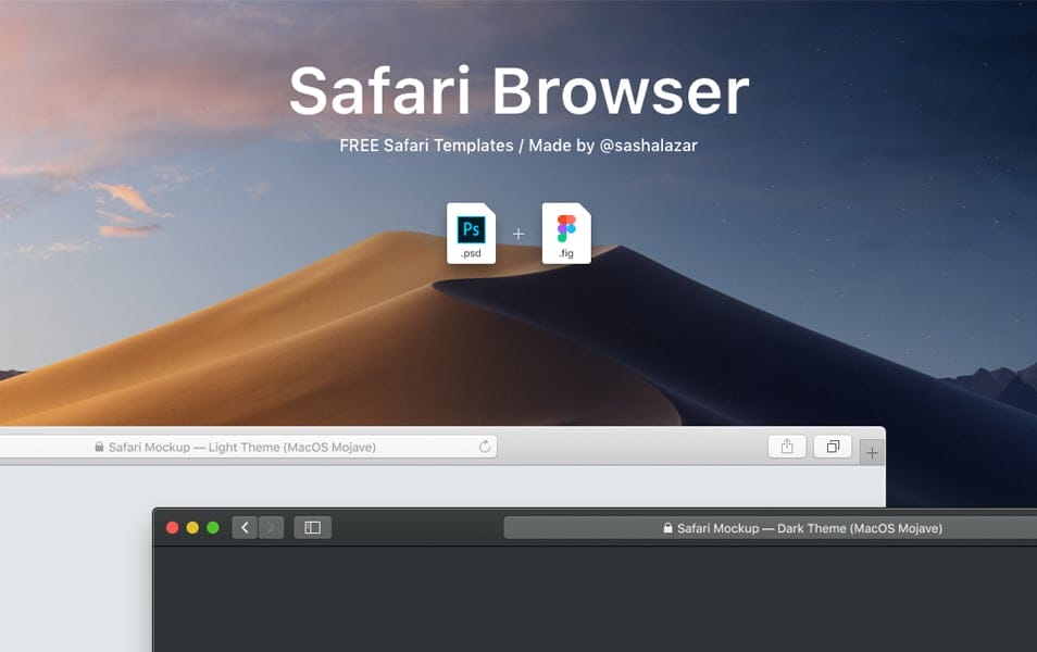 Safari Mockup (Dark & Light Themes)