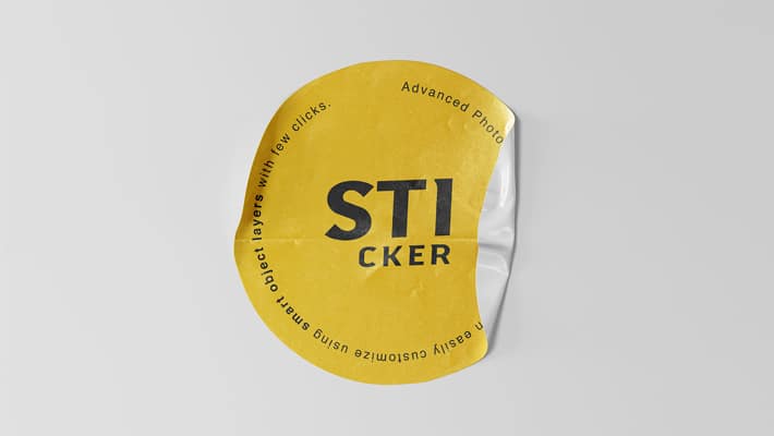 Simple Sticker Mockup
