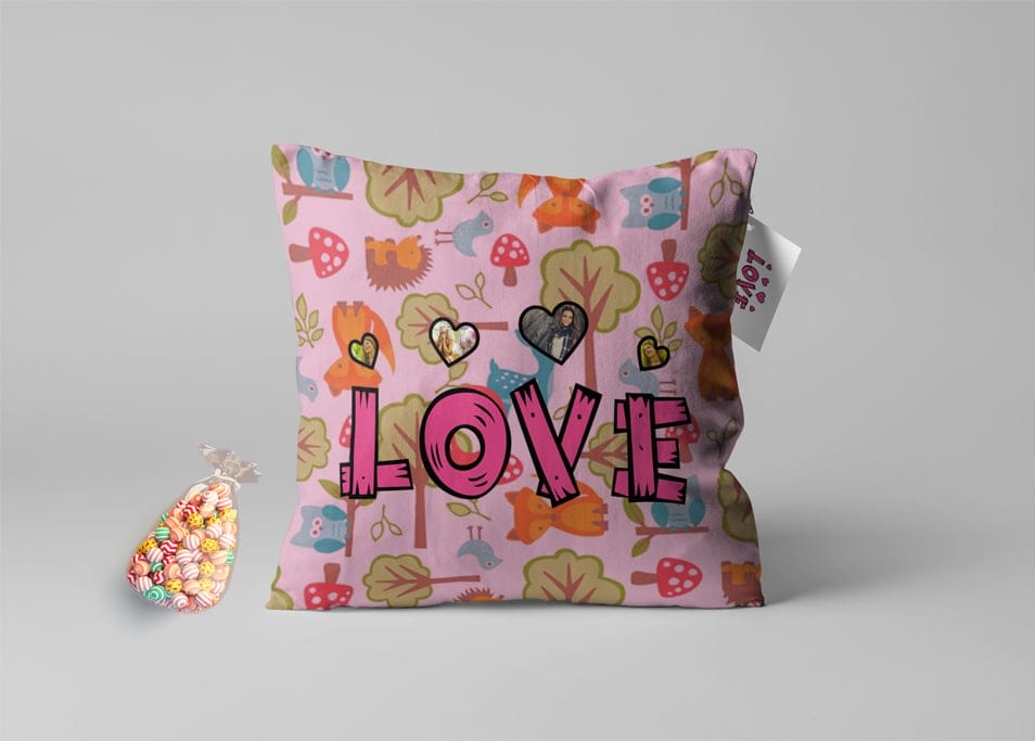Single love Pillow Mock-up