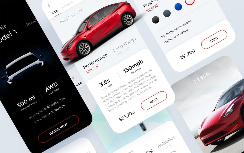 Tesla Model Y Concept UI Kit
