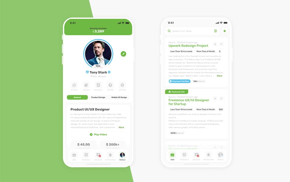 Upwork App Kit for Figma