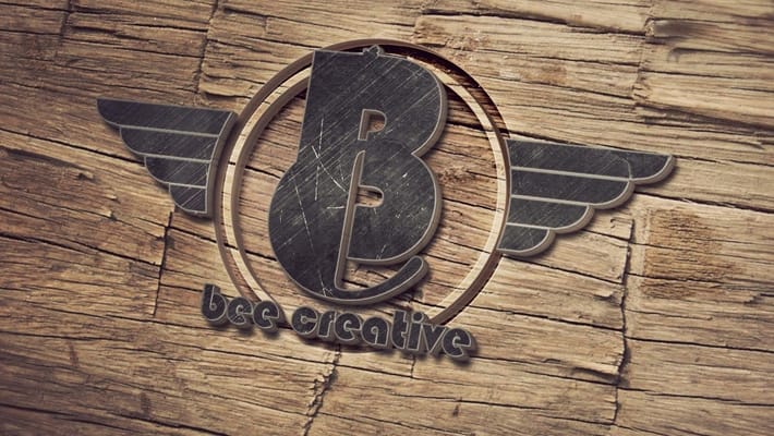 Wood Surface 3D Logo Mock-up