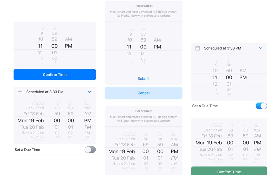 iOS Datepicker Template