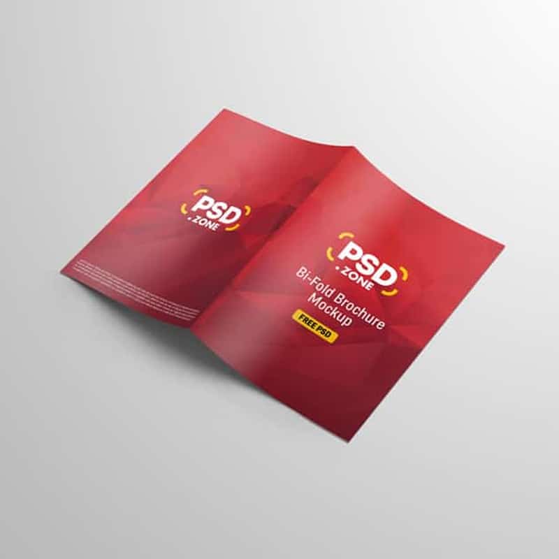 A4 Bi-Fold Brochure Mockup Free PSD