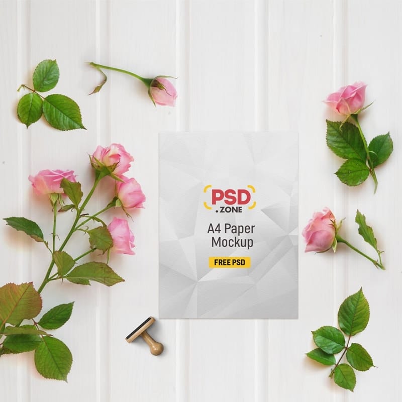 A4 Paper Mockup Free PSD
