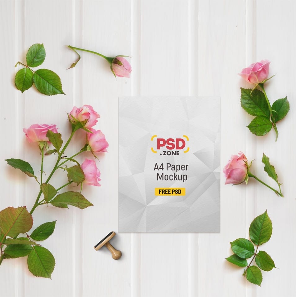 A4 Paper Mockup Free PSD
