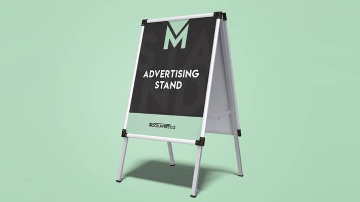 Advertising Stand 2 Free PSD Mockups