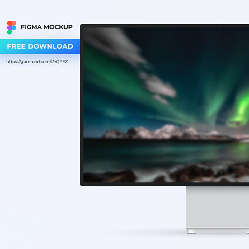 Apple Pro Display XDR Free Figma Mockup