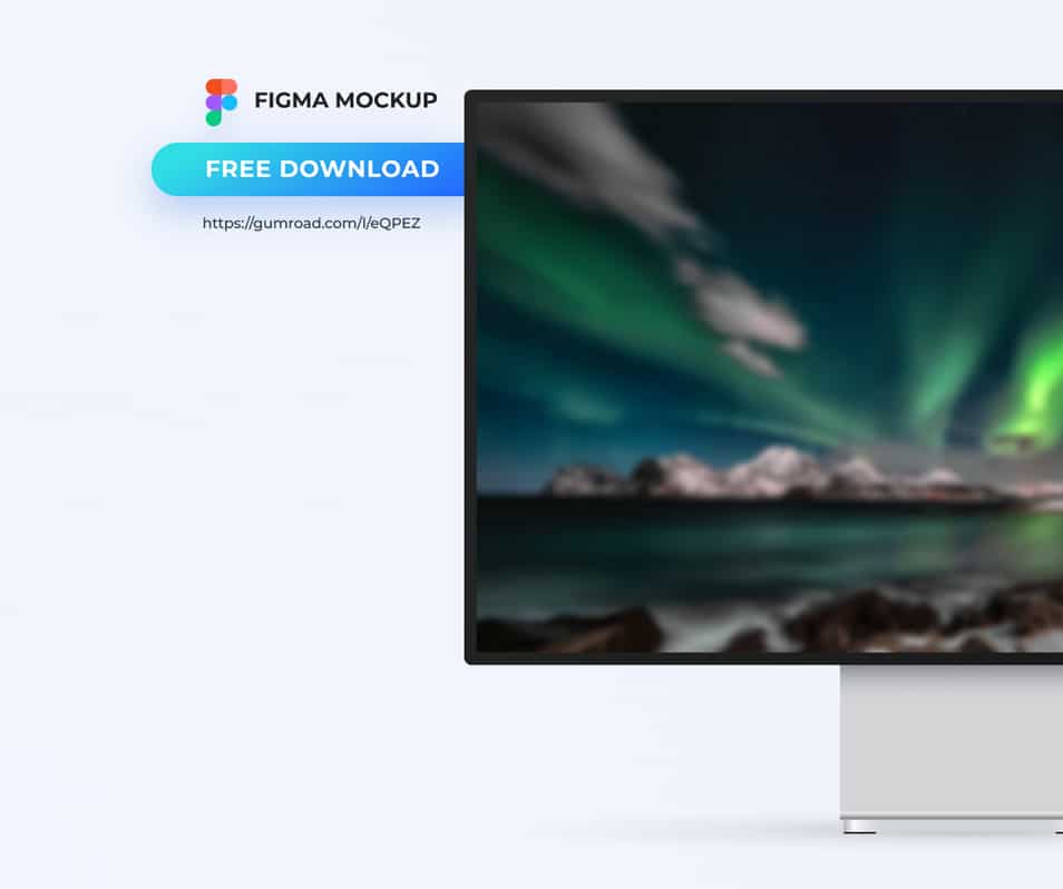 Apple Pro Display XDR Free Figma Mockup