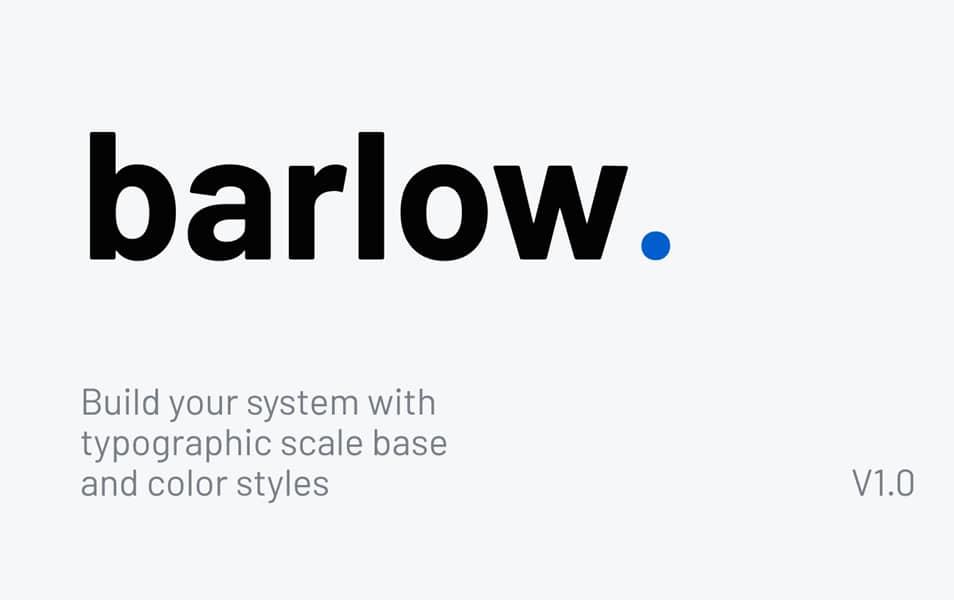 Barlow | Typographic Scale & Color Base