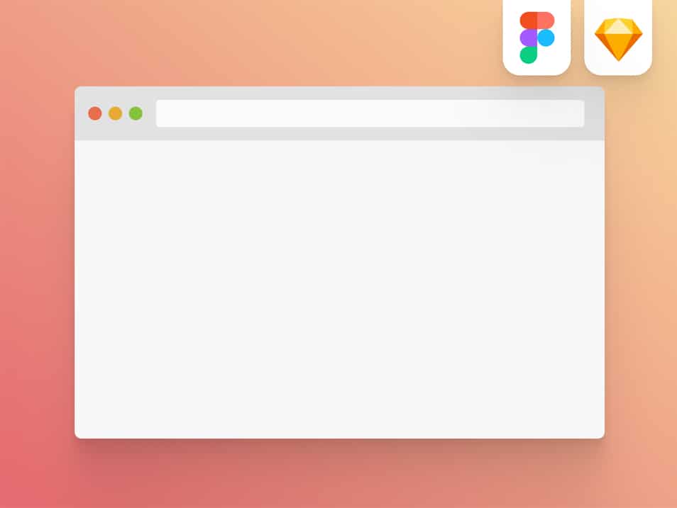 Browser Mockup Flat UI