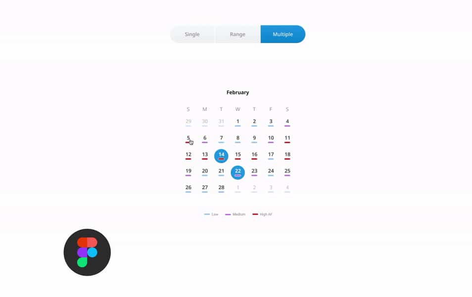 Calendar Component Figma Template