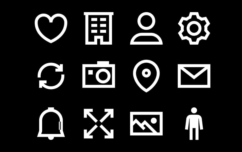 Chunky Lined Icons
