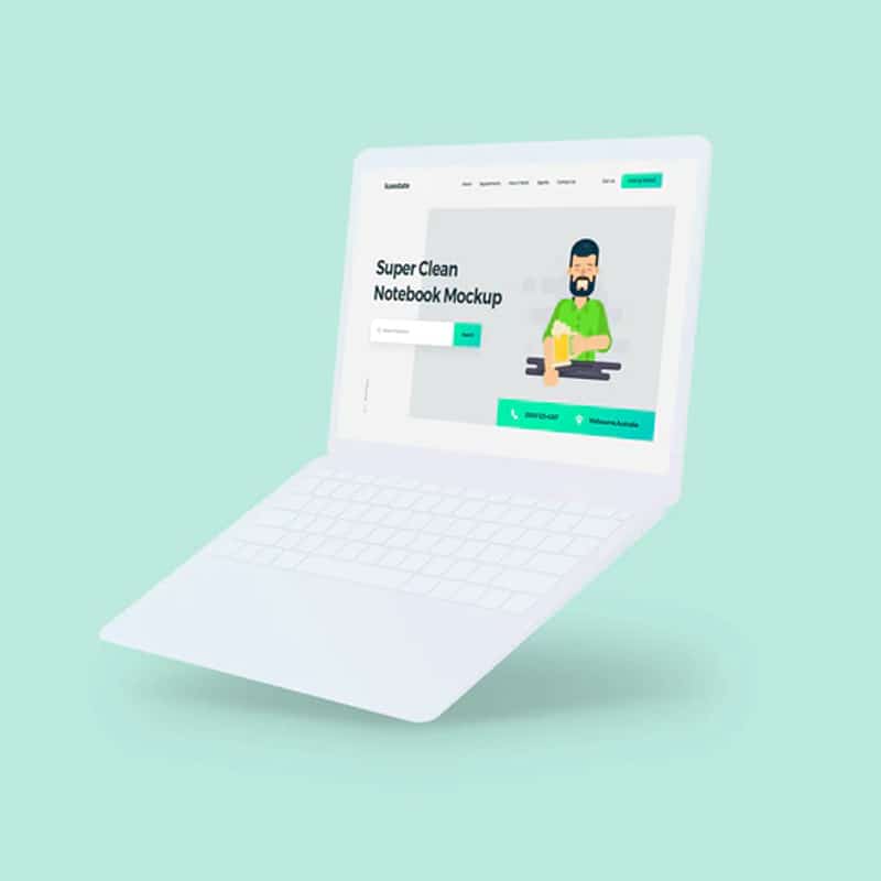 Clean Minimalistic Notebook Mockup