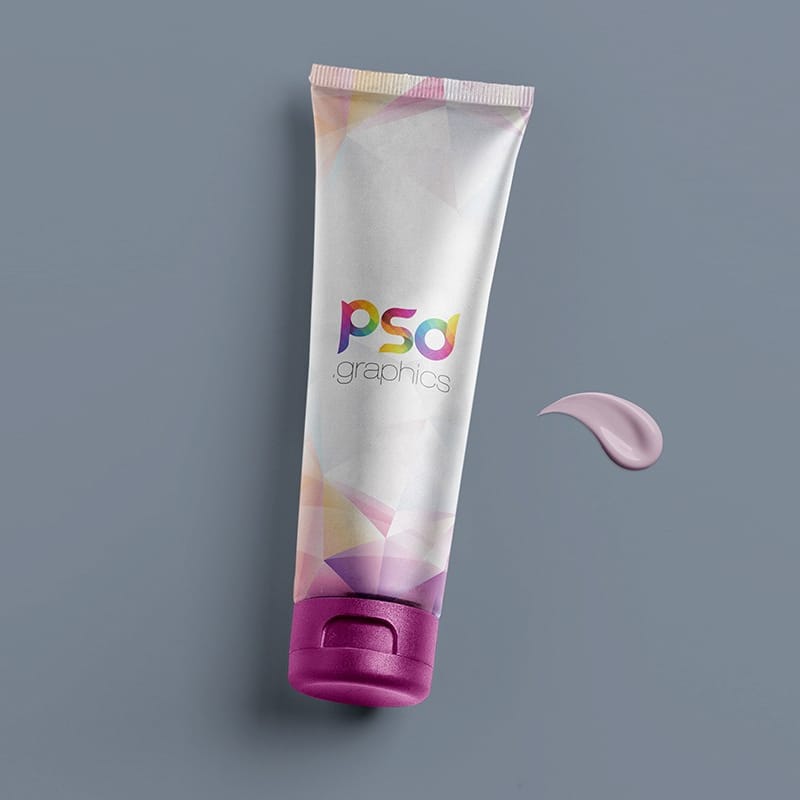 Cosmetic Cream Tube Mockup Template