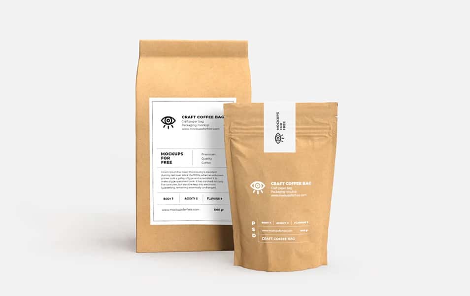 Craft Paper Bags Mockup