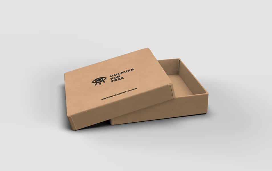Craft Paper Box Mockup